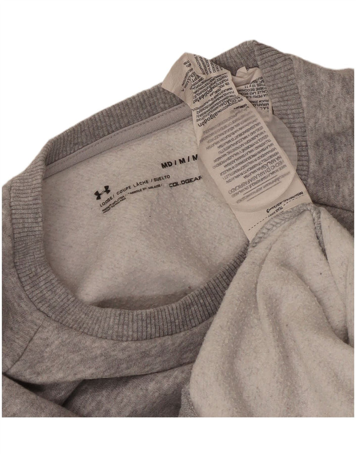 UNDER ARMOUR Felpa da uomo Cold Gear Maglione in cotone chiazzato grigio medio