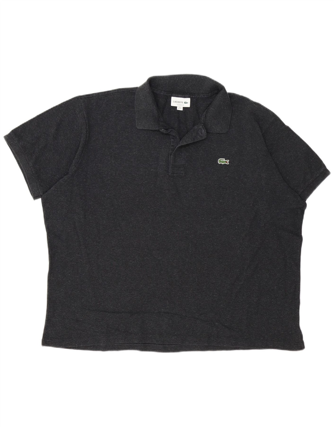 Polo Lacoste da uomo vestibilità classica taglia 8 3XL cotone grigio