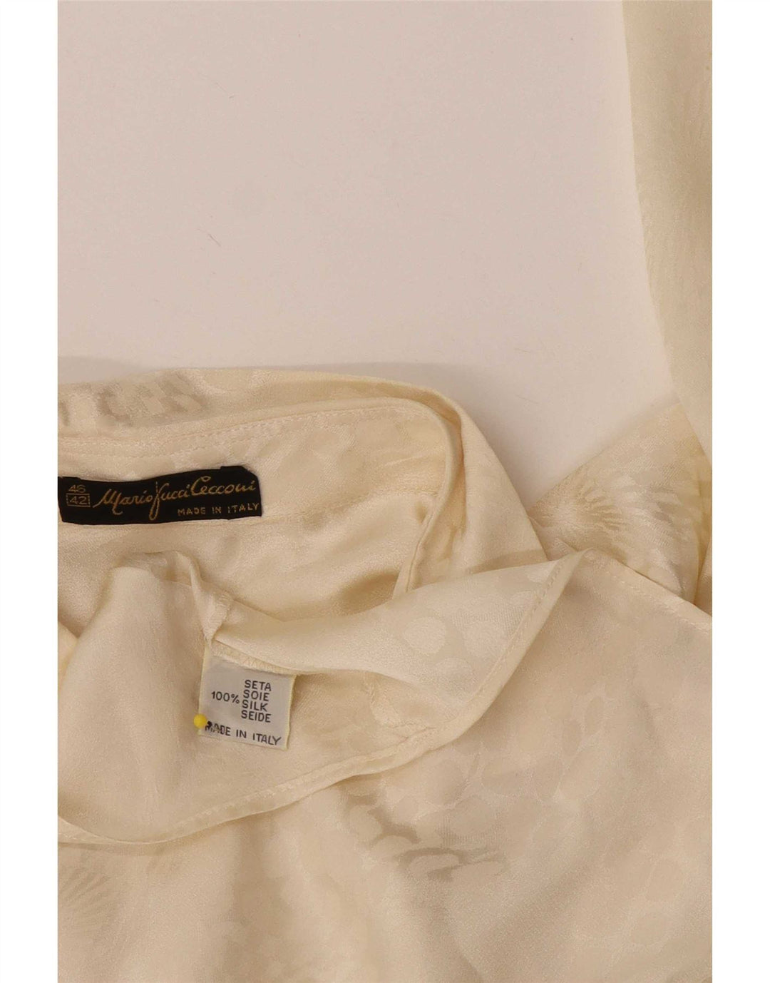Camicia da donna Mario Pucci Cecconi IT 42 Media stampa animalier bianco sporco