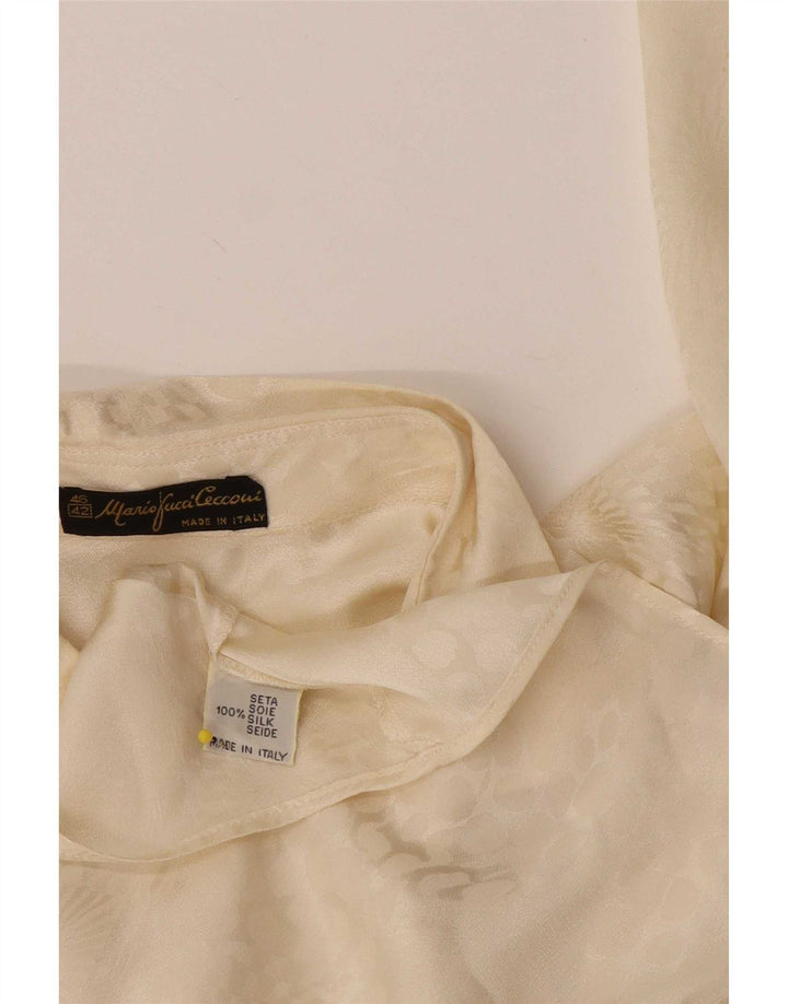 Camicia da donna Mario Pucci Cecconi IT 42 Media stampa animalier bianco sporco