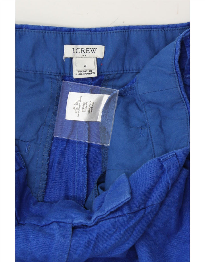 J. CREW Womens Chino Shorts US 2 XS W26  Blue Linen Vintage J. Crew and Second-Hand J. Crew from Messina Hembry 