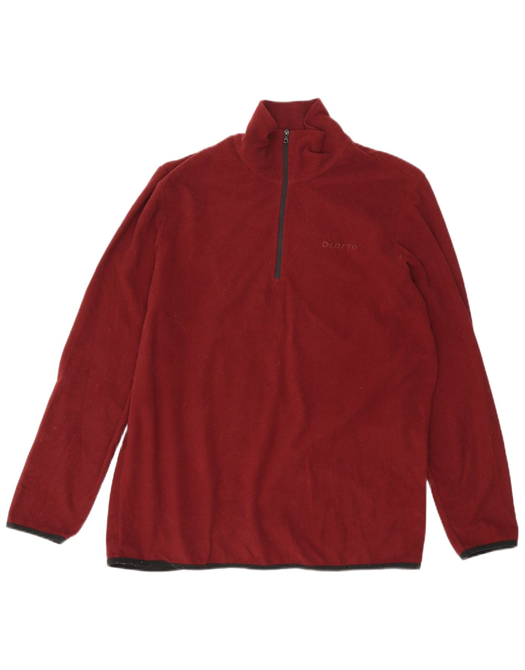 Maglione in pile da uomo con zip e collo LOTTO 2XL poliestere bordeaux