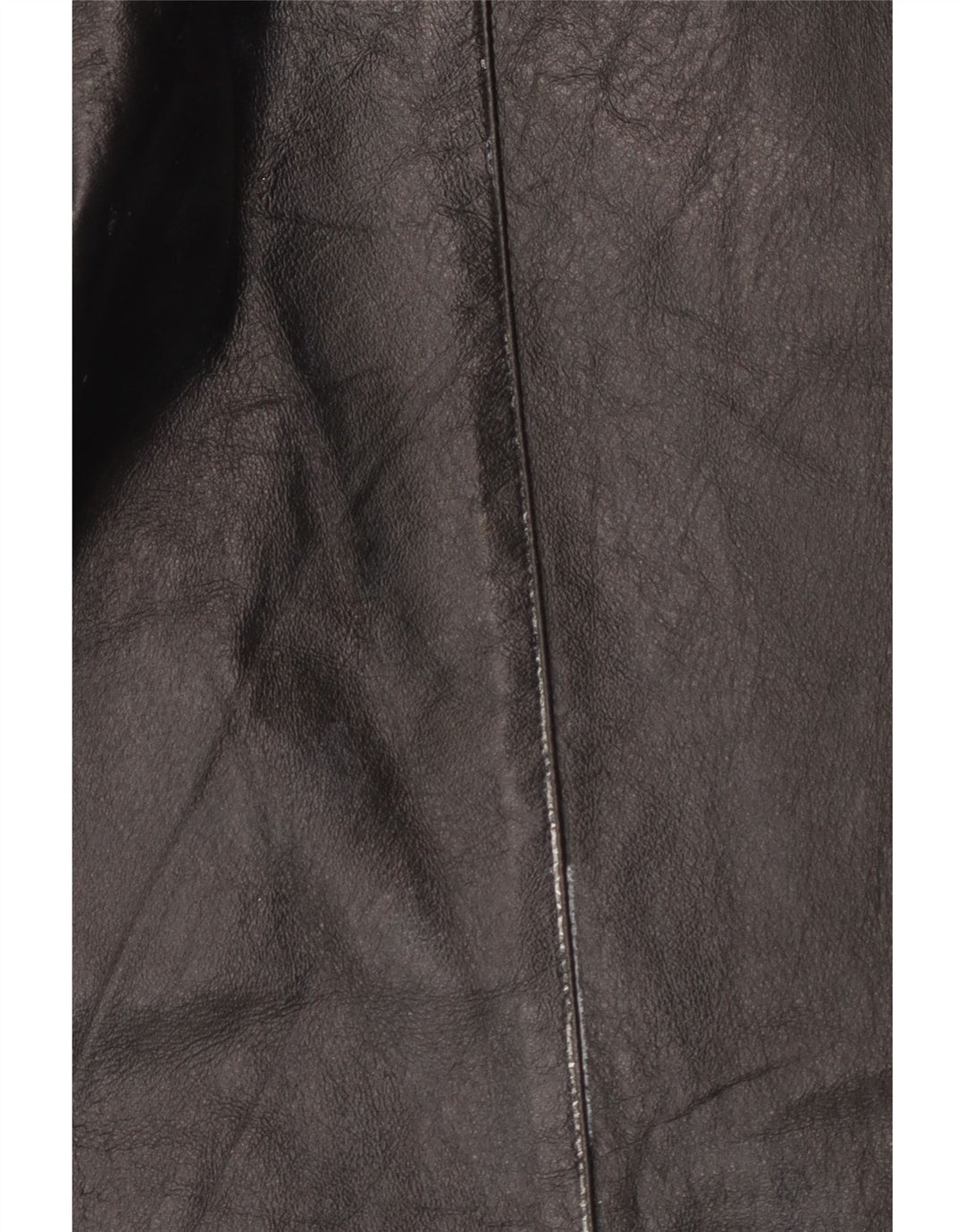 Cappotto in pelle vintage da donna IT 50 XL in pelle nera