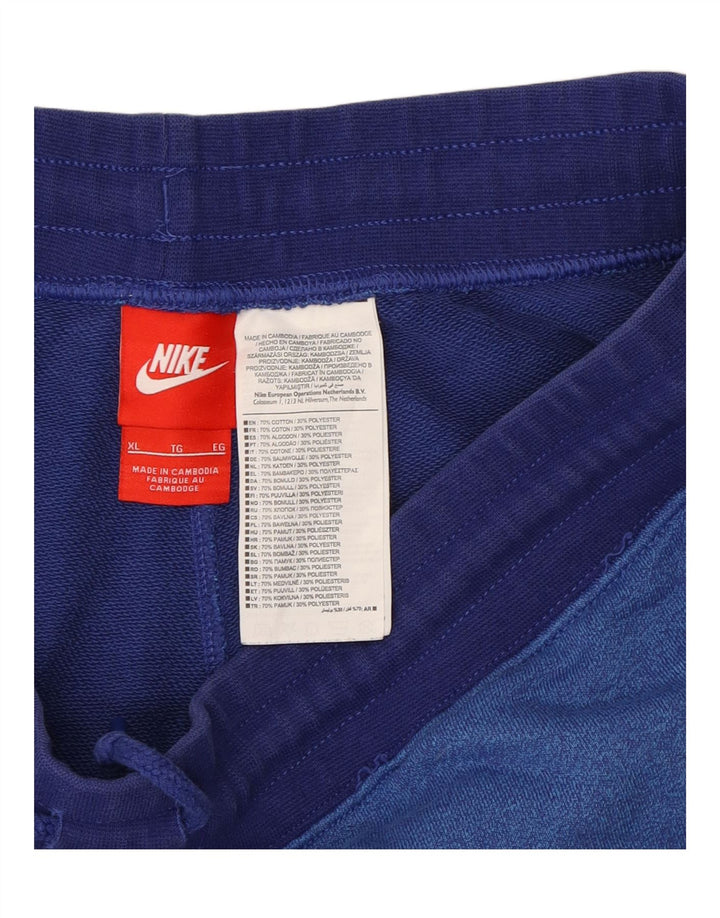 NIKE Mens Swimming Shorts XL Blue Cotton