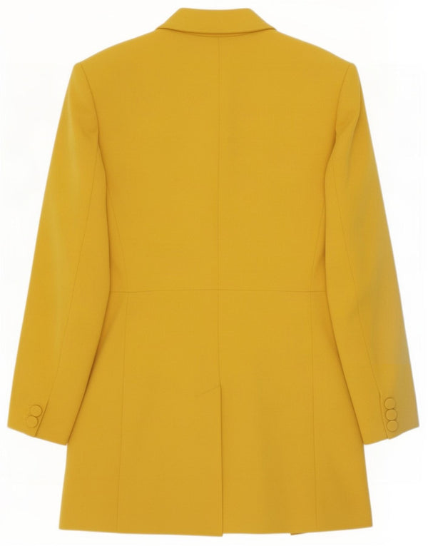 Giacca blazer lunga da donna Zara UK 18 XL poliestere giallo