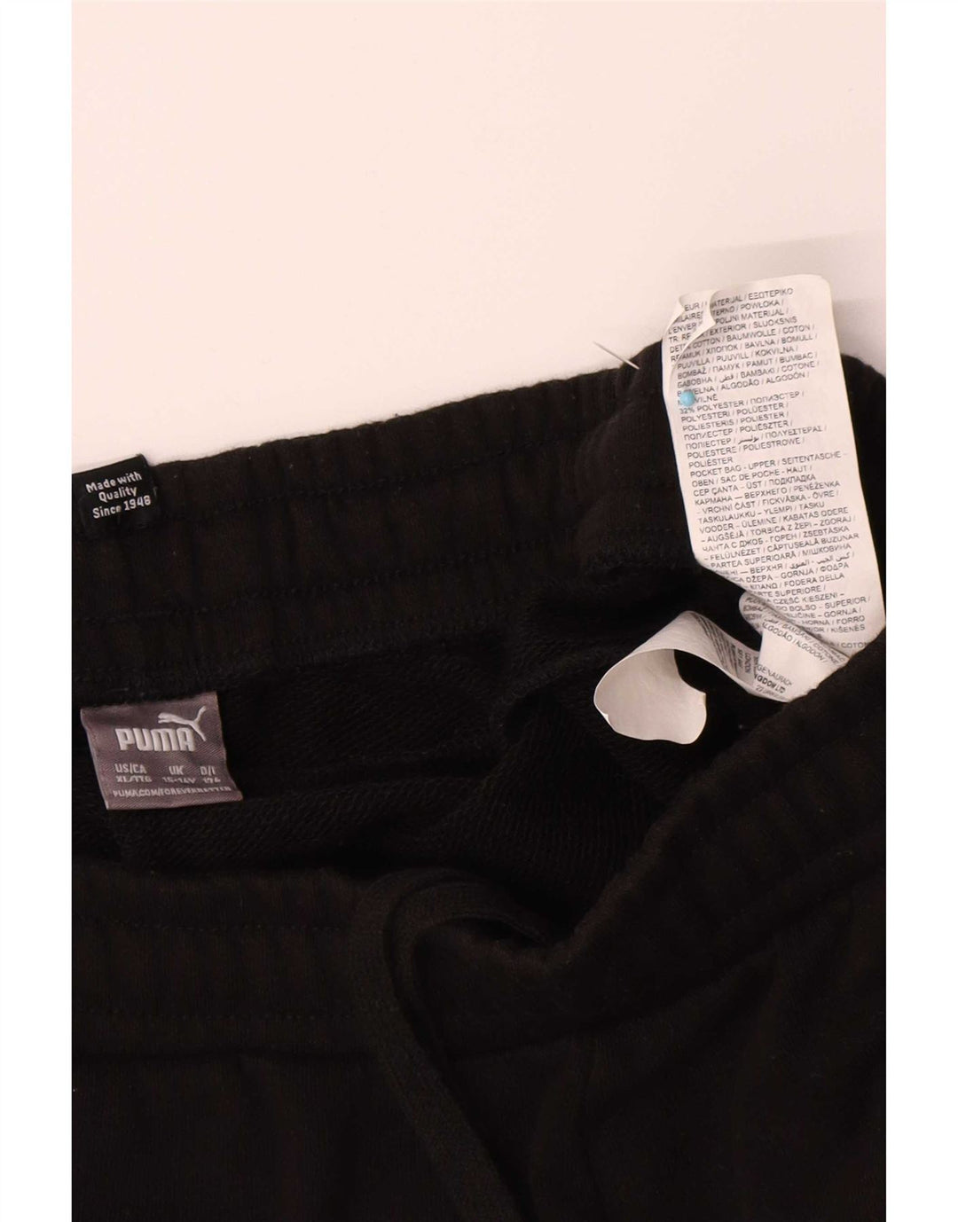 Pantaloncini sportivi Puma da ragazzo 15-16 anni in cotone nero
