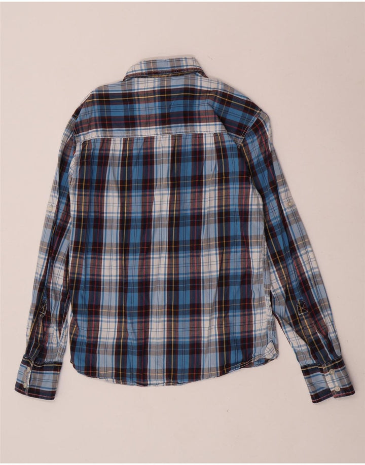 Camicia da uomo in flanella Wrangler a quadri blu medio