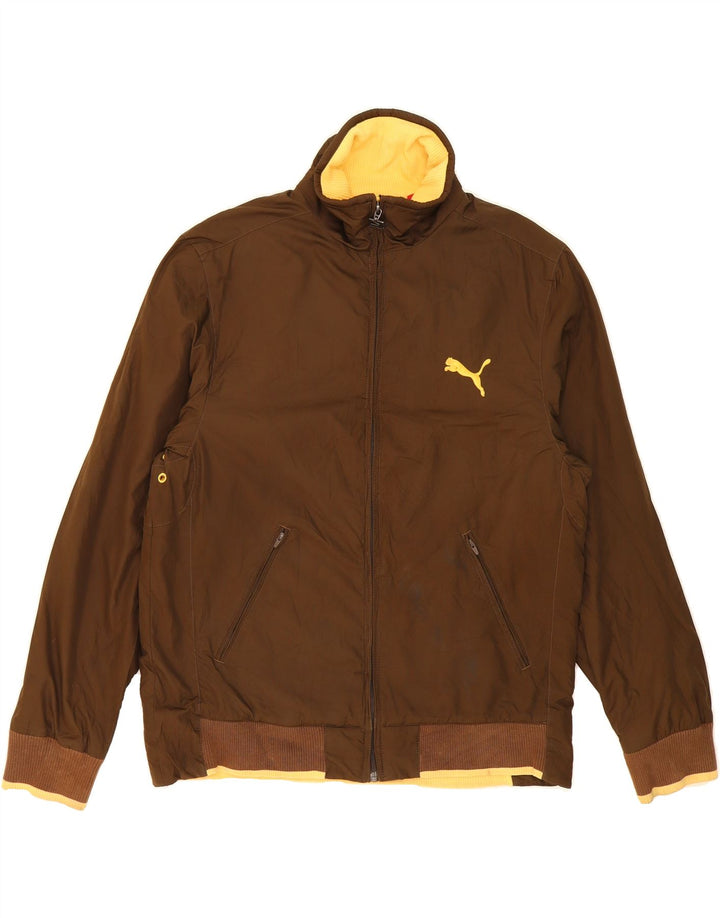 PUMA Mens Bomber Jacket UK 40 Large Brown Polyester Vintage Puma and Second-Hand Puma from Messina Hembry 