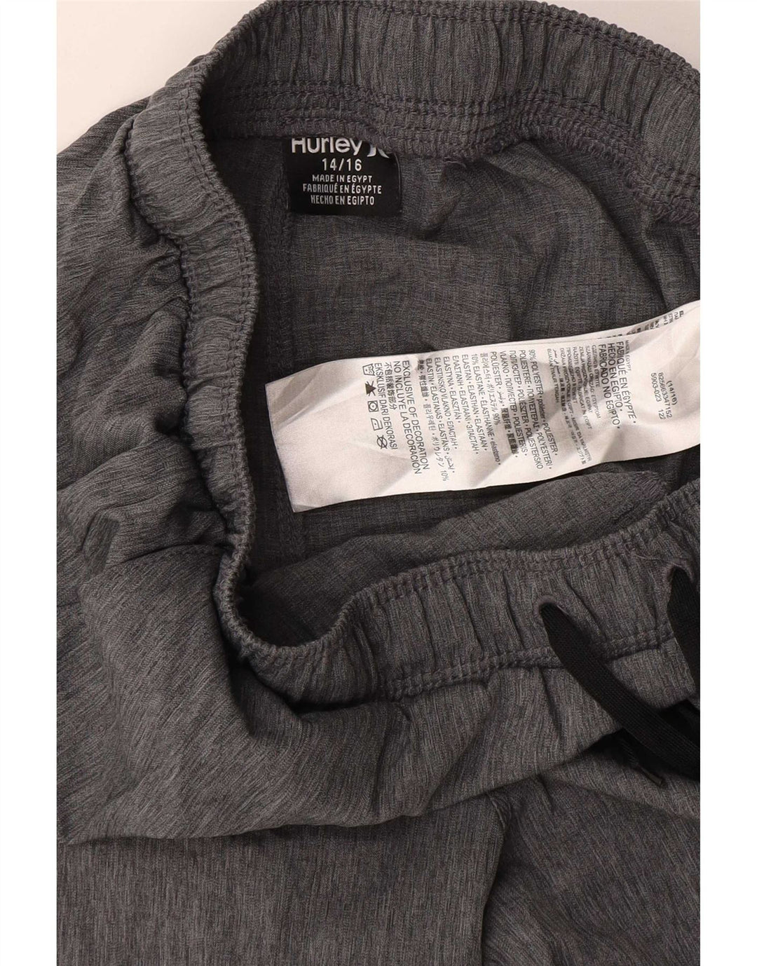 Pantaloncini sportivi grafici Hurley da bambino 12-13 anni W28 poliestere grigio