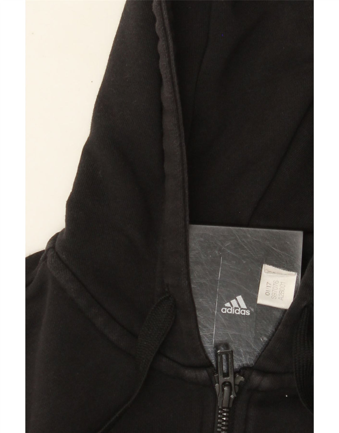 Maglione con cappuccio e zip grafica da donna ADIDAS UK 12 medio nero