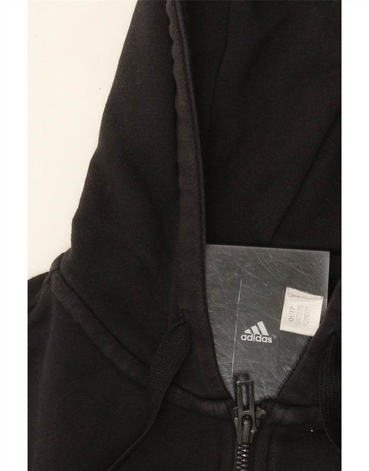 Maglione con cappuccio e zip grafica da donna ADIDAS UK 12 medio nero