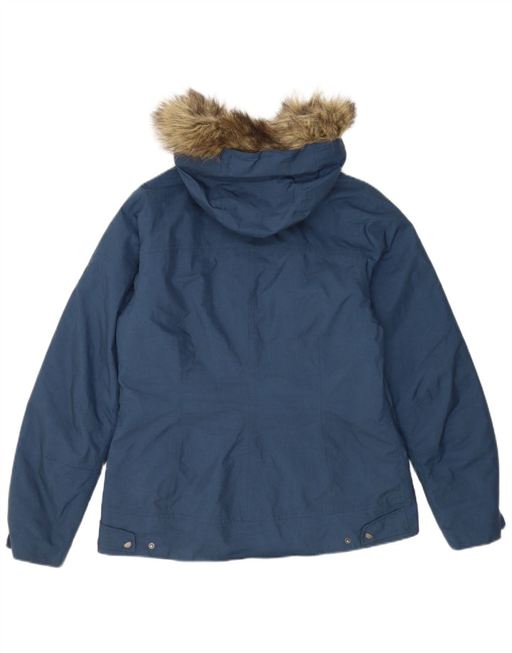 Giacca a vento con cappuccio da donna Jack Wills UK 12/14 medio blu navy