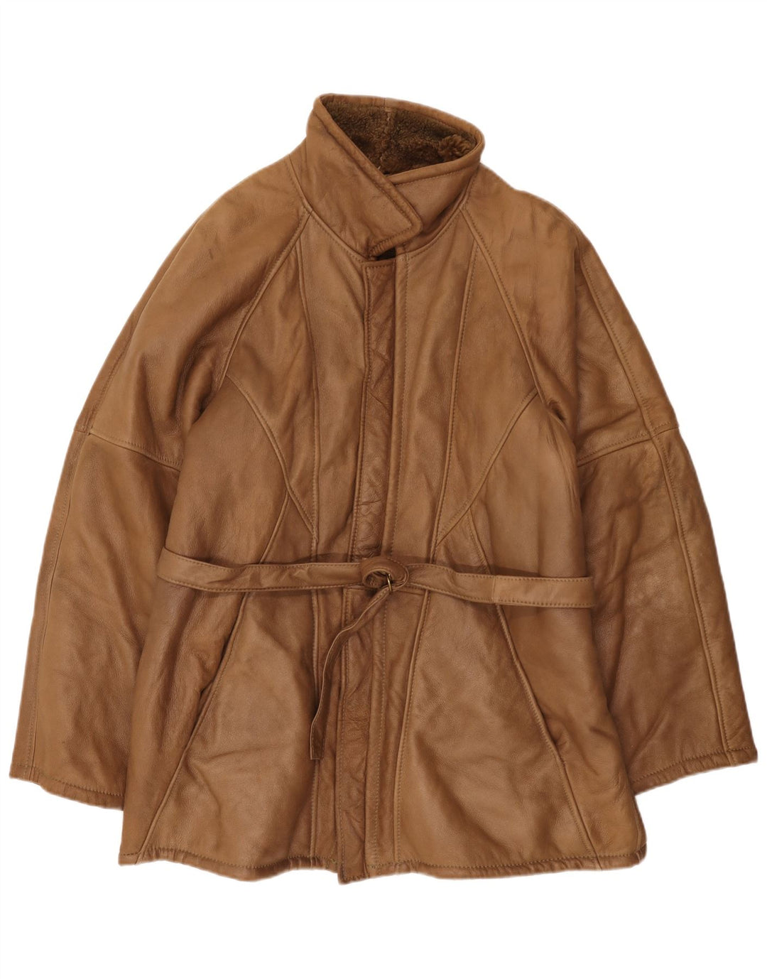 Cappotto vintage in shearling da uomo UK 38 Marrone medio