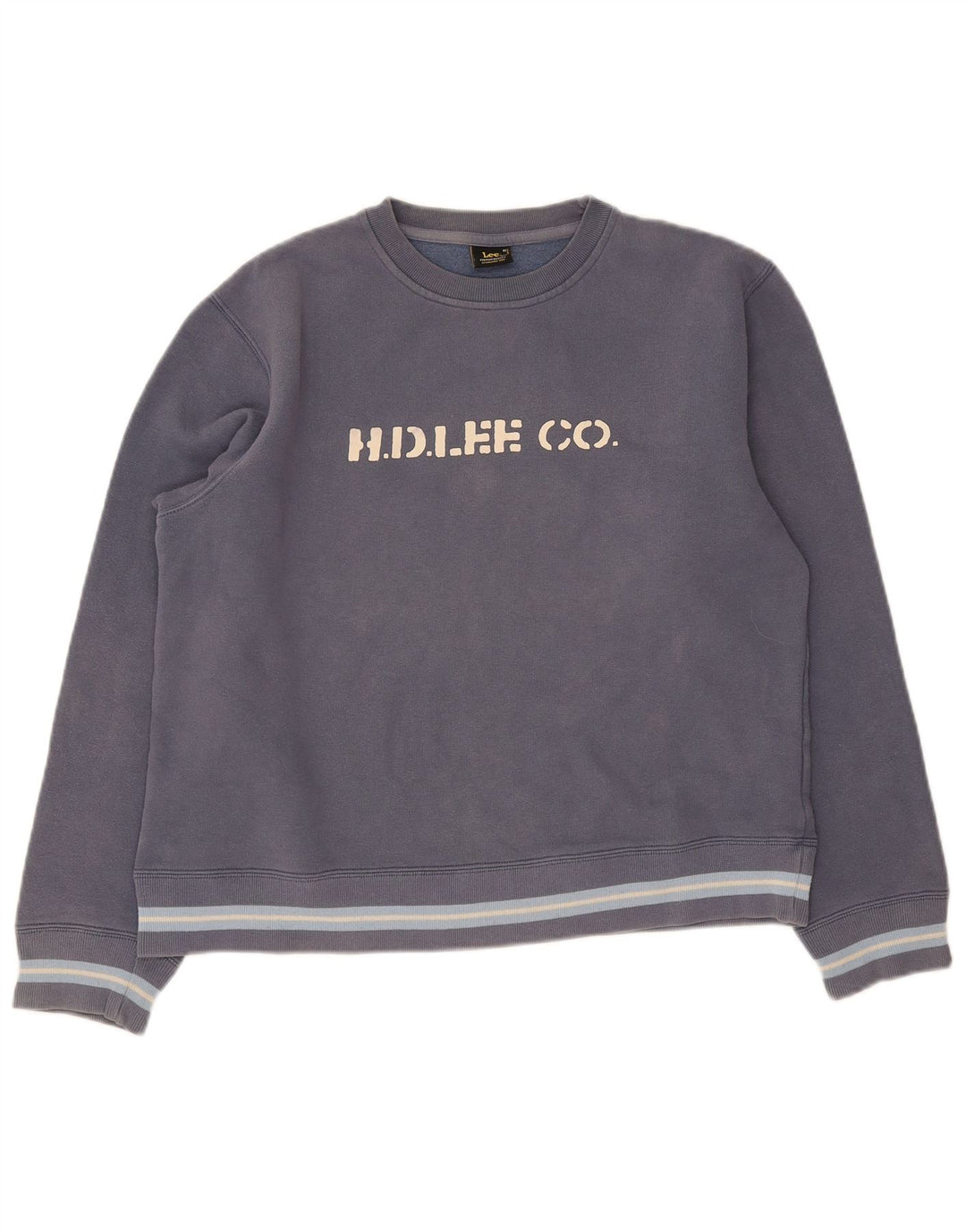 Felpa grafica da donna Lee, maglione UK 14, blocco colore blu navy medio