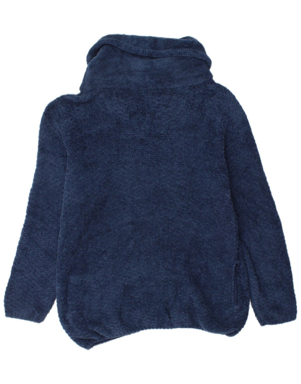 ANIMAL Maglione in pile da donna con collo alto UK 18 XL Poliestere blu navy