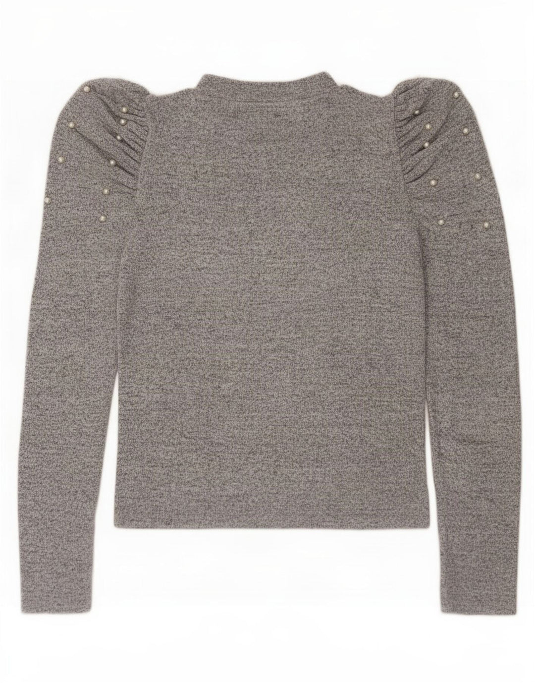 Top Zara da donna a maniche lunghe UK 12 grigio medio chiazzato