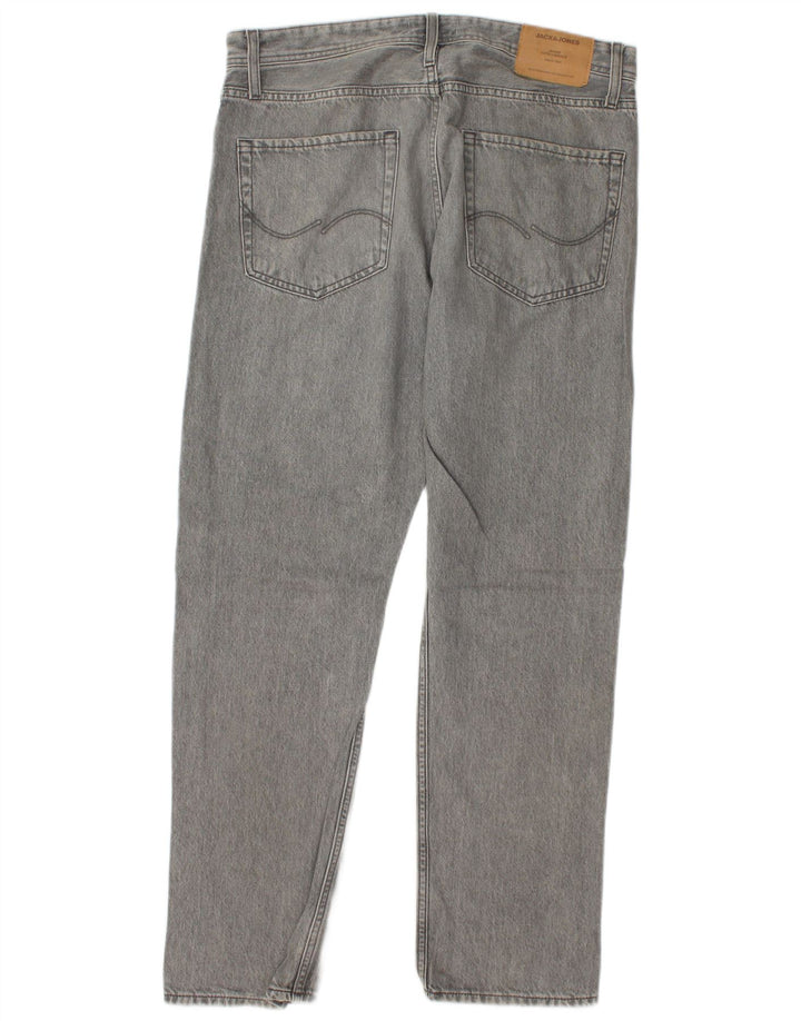 Jack & Jones Uomo GLENN Slim Jeans W32 L32 Cotone Grigio