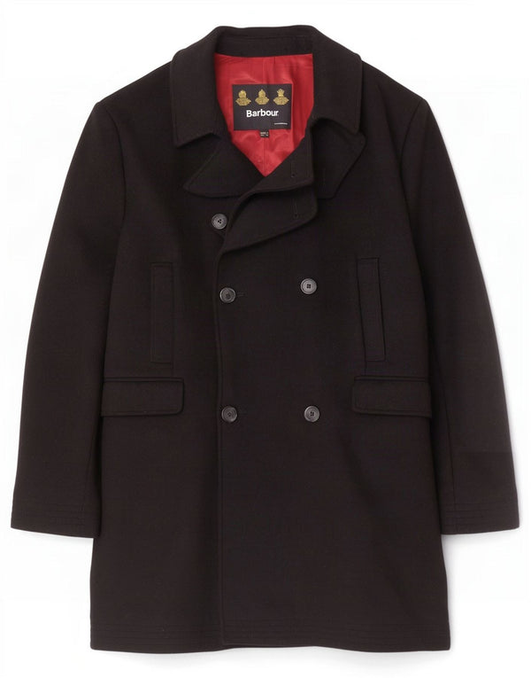 Cappotto doppiopetto da uomo Barbour UK 44 2XL Lana nera