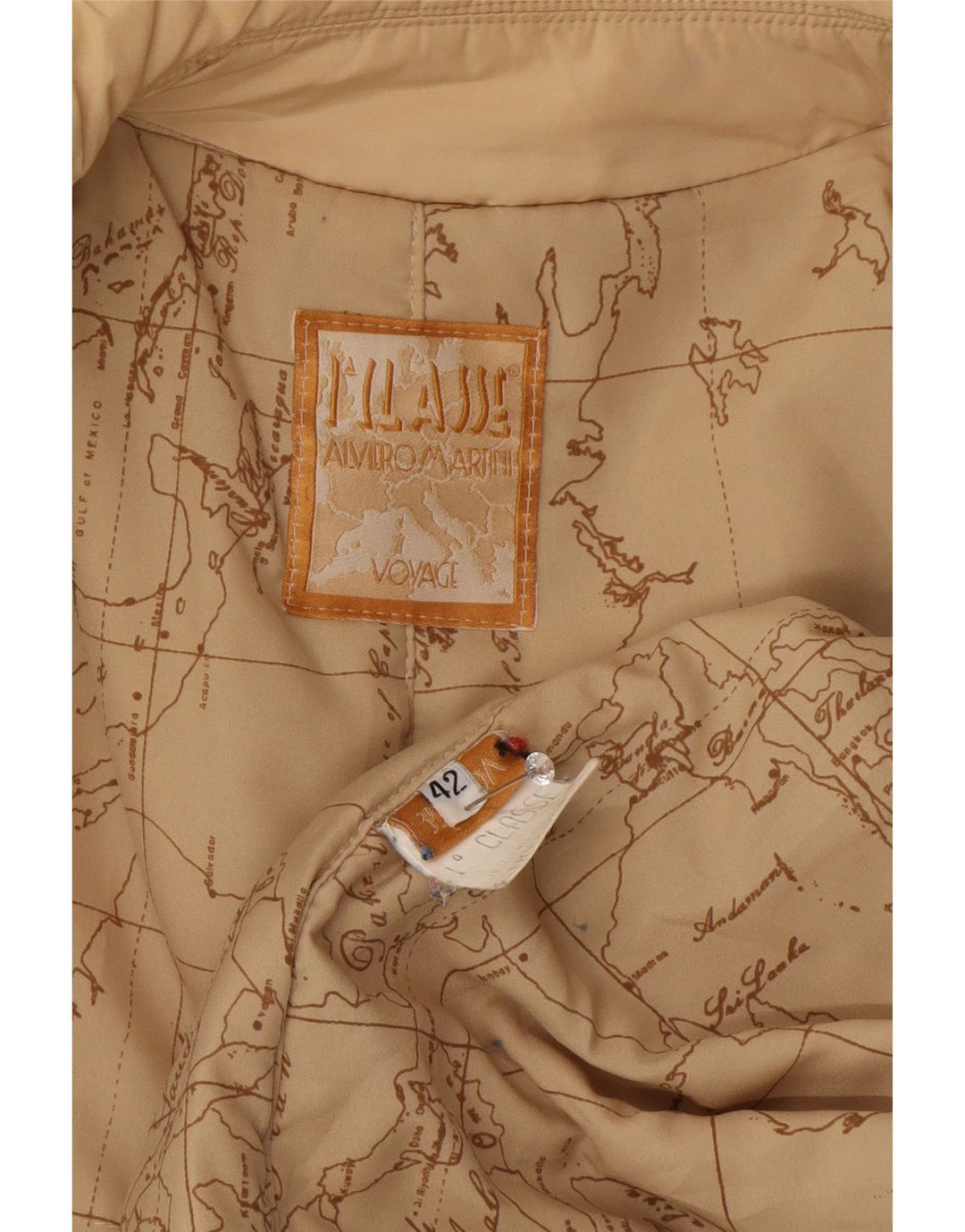 ALVIERO MARTINI Cappotto Giacca a Vento Donna IT 42 Beige Medio Poliestere