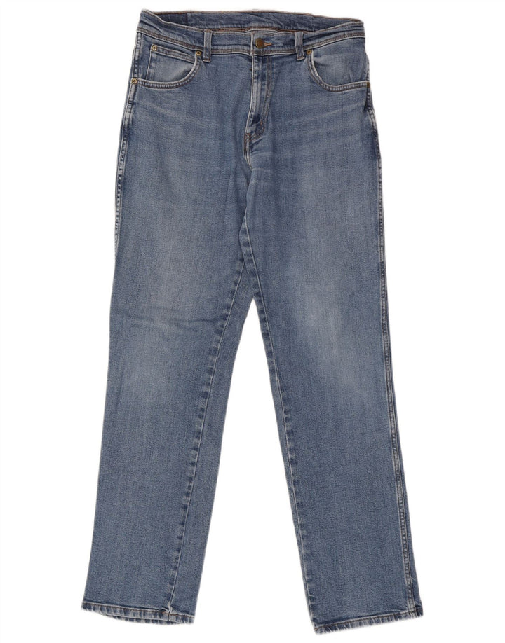 Jeans dritti da uomo Wrangler W33 L34 cotone blu