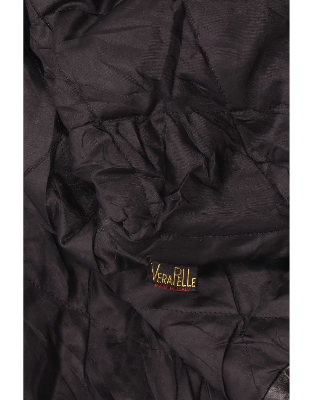 Giacca in pelle vintage da donna UK 14 grande nera