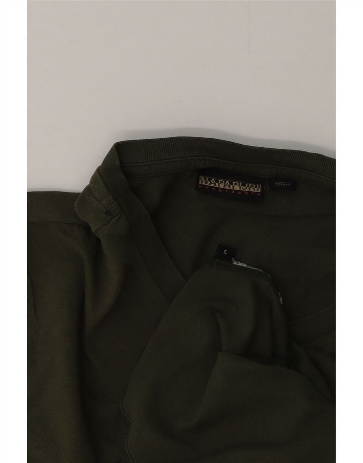 T-shirt geografica da uomo NAPAPIJRI Top Small Khaki