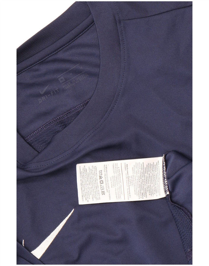 T-shirt Nike Dri Fit da uomo, media, in poliestere blu navy medio