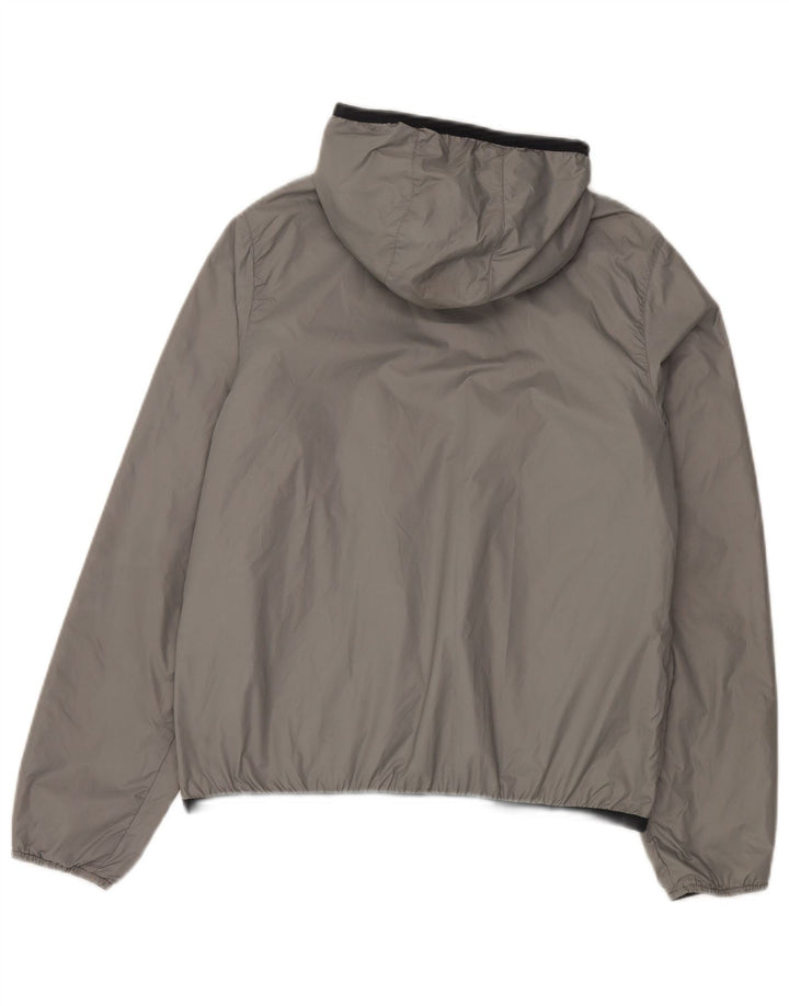 Giacca antipioggia reversibile con cappuccio da donna K-Way UK 14 Medium Blu Navy Poliammide