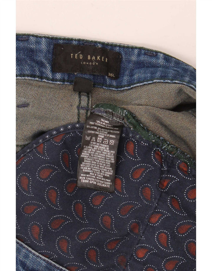 Jeans dritti da uomo Ted Baker W36 L34 cotone blu
