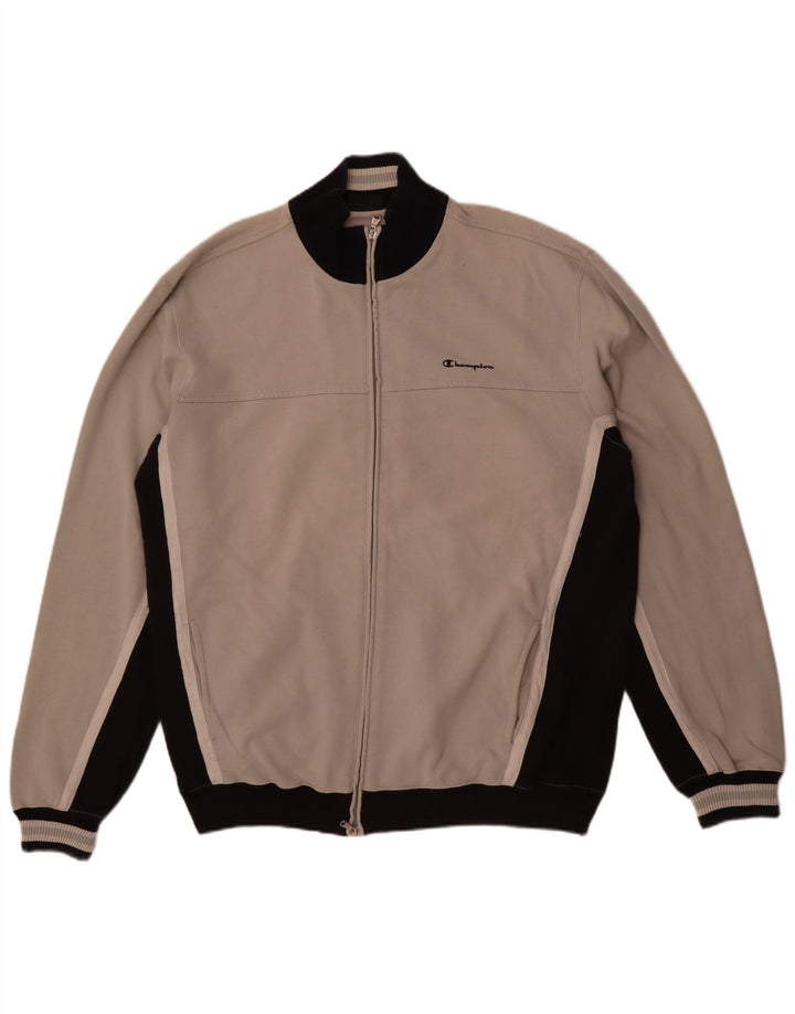 Giacca da tuta da uomo Champion 2XL Cotone color block grigio