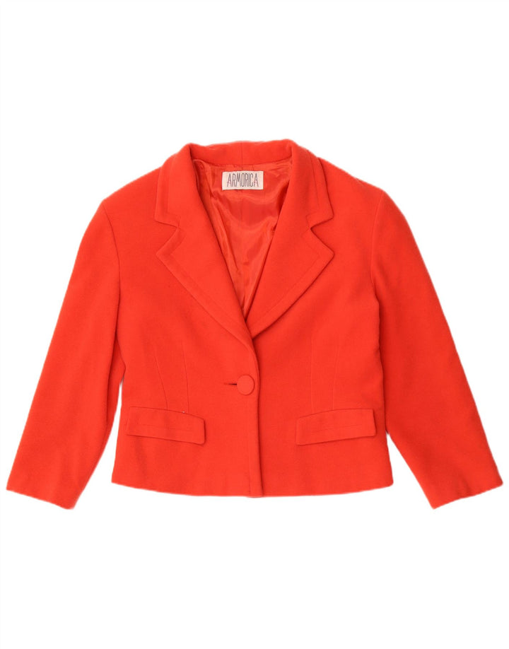 Giacca blazer da donna a 1 bottone Armorica IT 44 lana rossa media