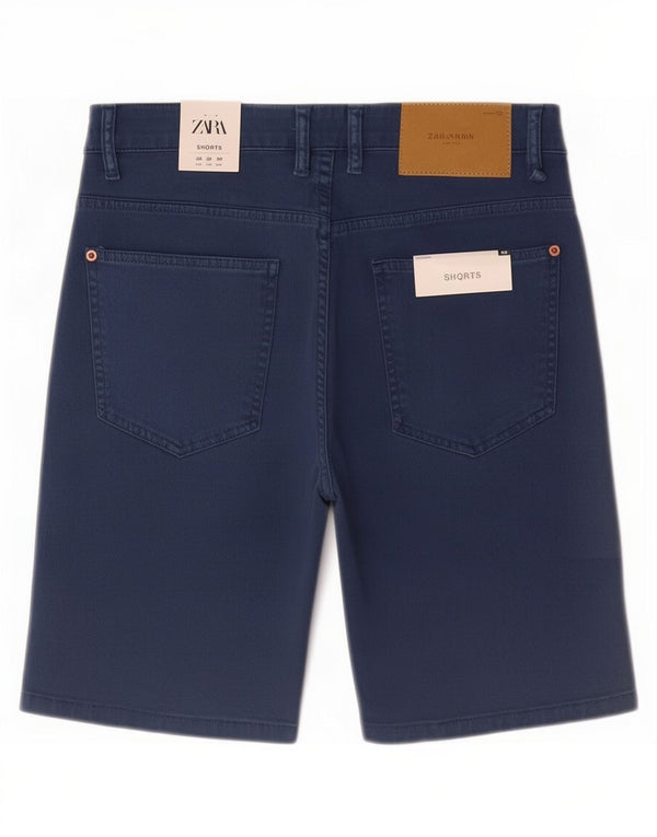 Pantaloncini casual da uomo Zara EU 38 piccoli W30 cotone blu