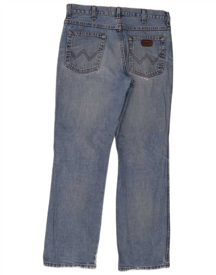 Jeans dritti da uomo Wrangler vestibilità regolare W34 L32 cotone blu