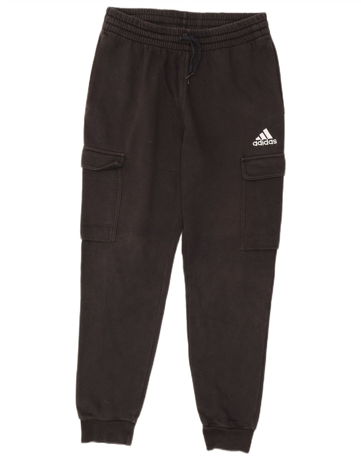 Pantaloni da tuta da uomo Adidas Cargo Joggers medio cotone nero