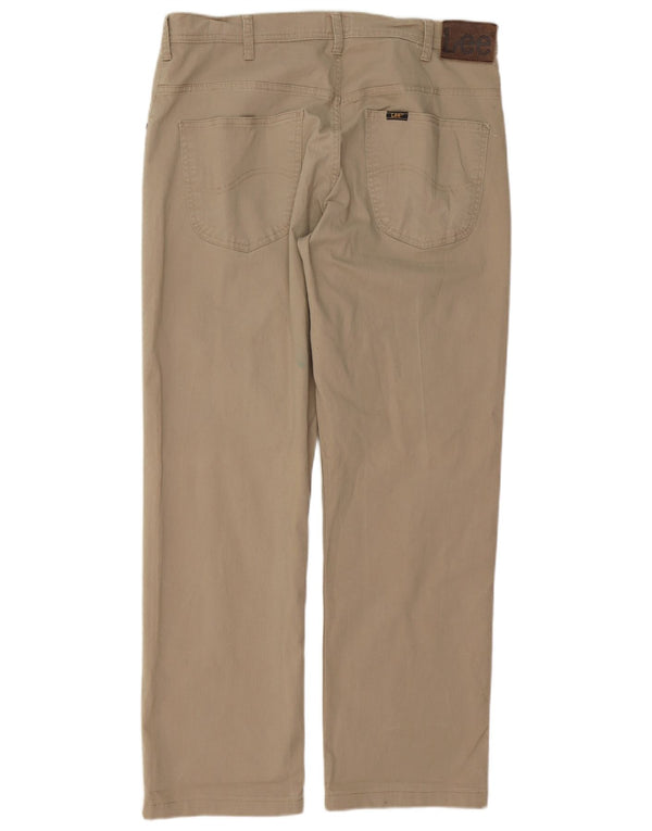 Pantaloni casual dritti da uomo LEE Brooklyn W36 L30 in cotone beige