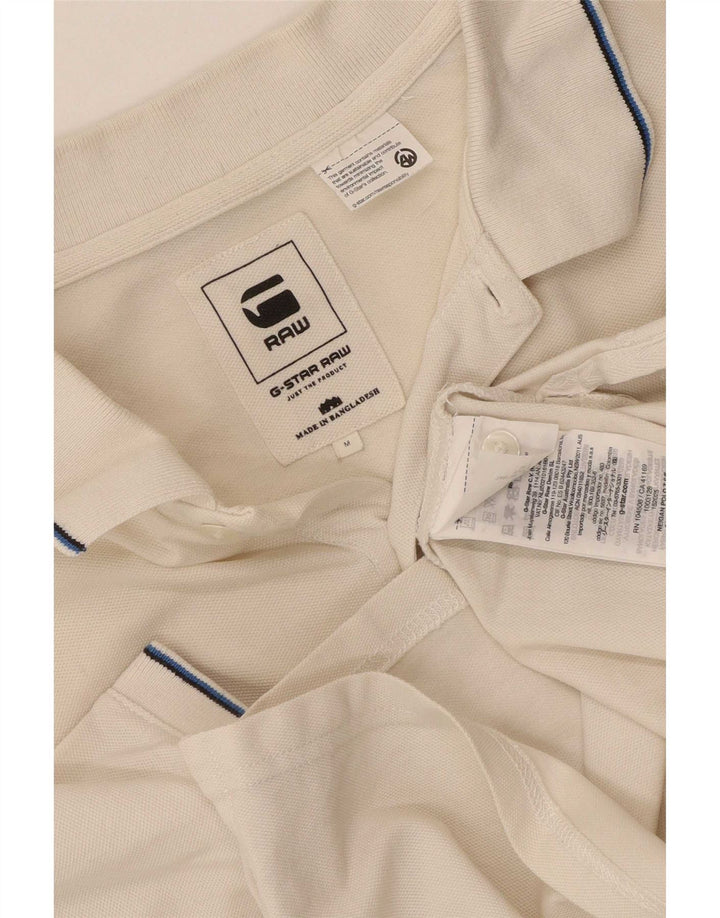 Polo da uomo G-Star in cotone bianco medio