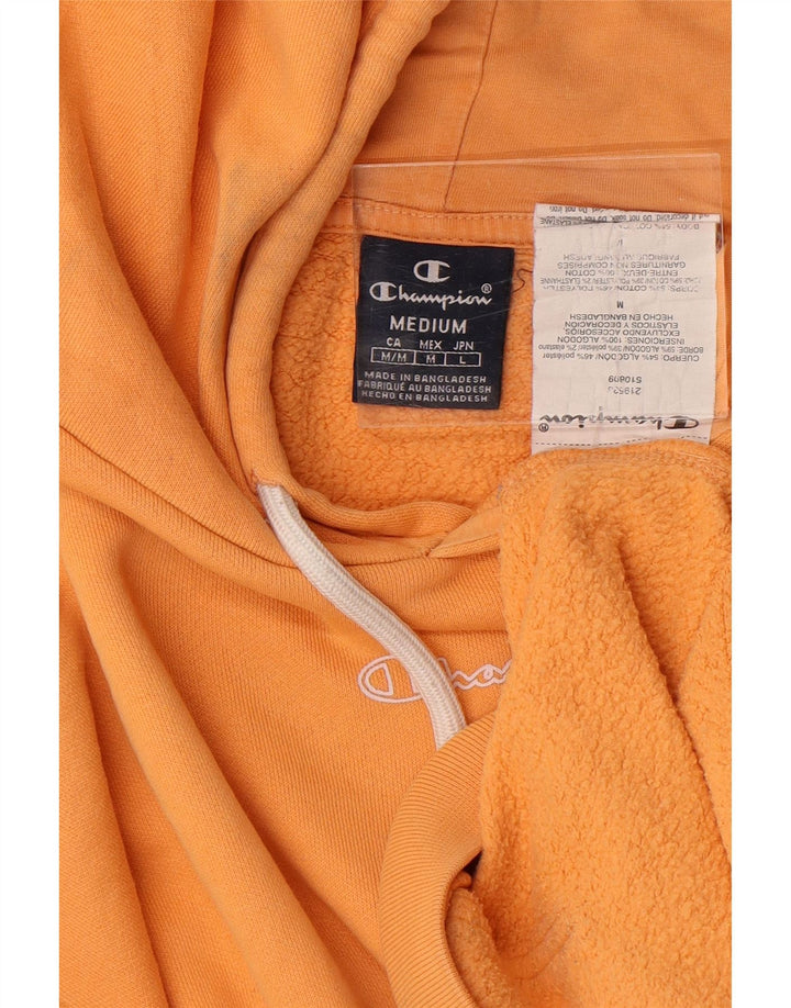 Maglione con cappuccio da uomo CHAMPION in cotone arancione medio