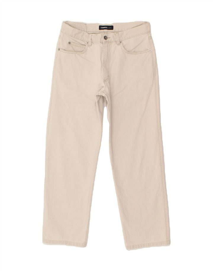 CERRUTI Womens Straight Jeans W33  L27  Beige Cotton Vintage Cerruti and Second-Hand Cerruti from Messina Hembry 