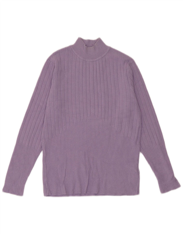 Maglione maglione a collo alto da donna Marks & Spencer UK 12 Viola medio
