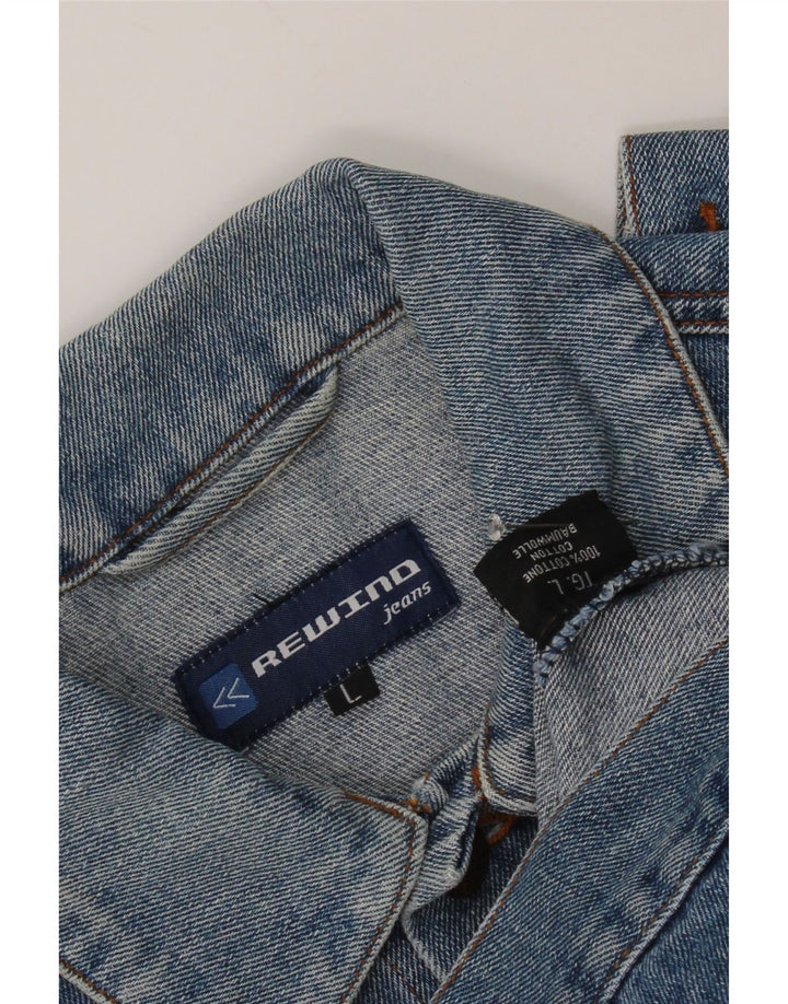 Giacca in denim da uomo Rewino UK 40 grande cotone blu