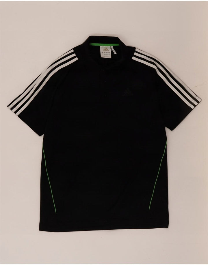 Polo Adidas Climacool da uomo piccola in poliestere nero