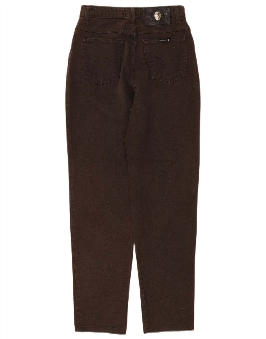 Jeans Trussardi Donna Tapered Taglia 29 Cotone Marrone