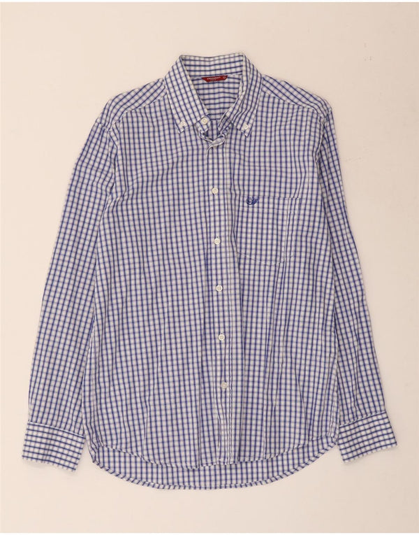Camicia da uomo Carrera in cotone a quadretti blu medio