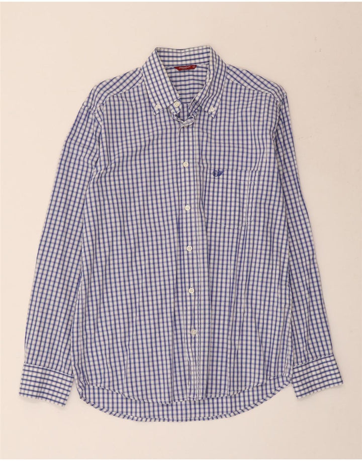 Camicia da uomo Carrera in cotone a quadretti blu medio