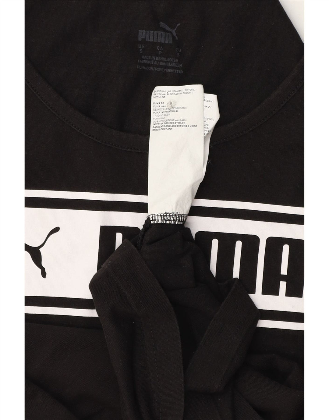 Canotta grafica da uomo Puma Small in cotone nero