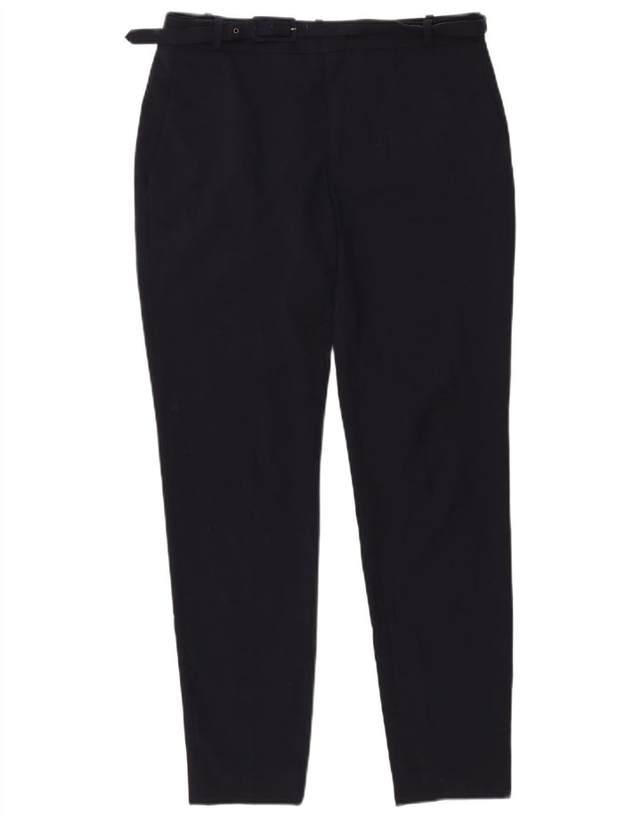 Pantaloni chino slim da donna Zara medi W28 L31 poliestere blu navy