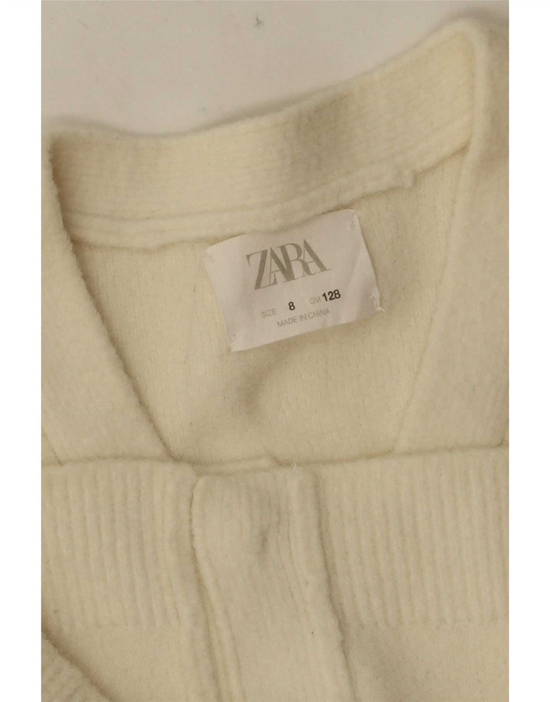 Maglione cardigan per ragazze Zara 7-8 anni bianco sporco
