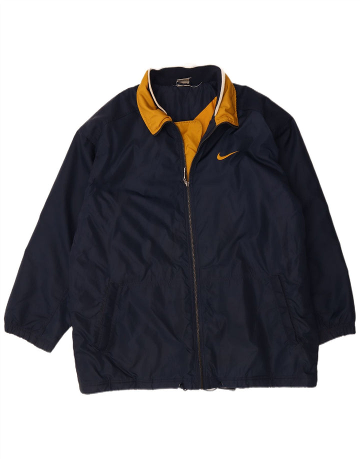 Giacca antipioggia da uomo Nike UK 40 grande nylon blu navy
