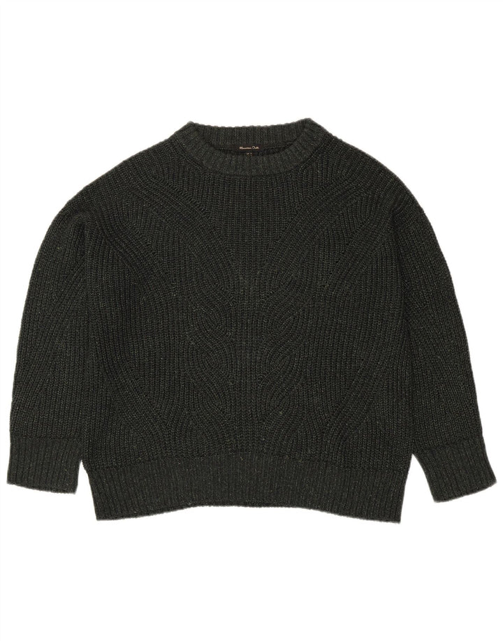 Massimo Dutti Maglione maglione girocollo oversize da donna UK 14 Cachi medio