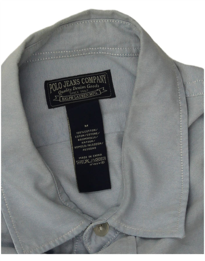 Camicia da uomo Ralph Lauren in cotone blu medio